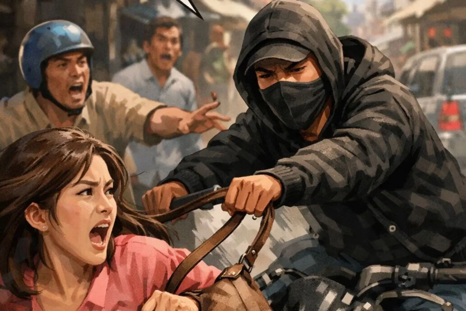 Jambret Nekat di Karawang Berujung Dihajar Warga