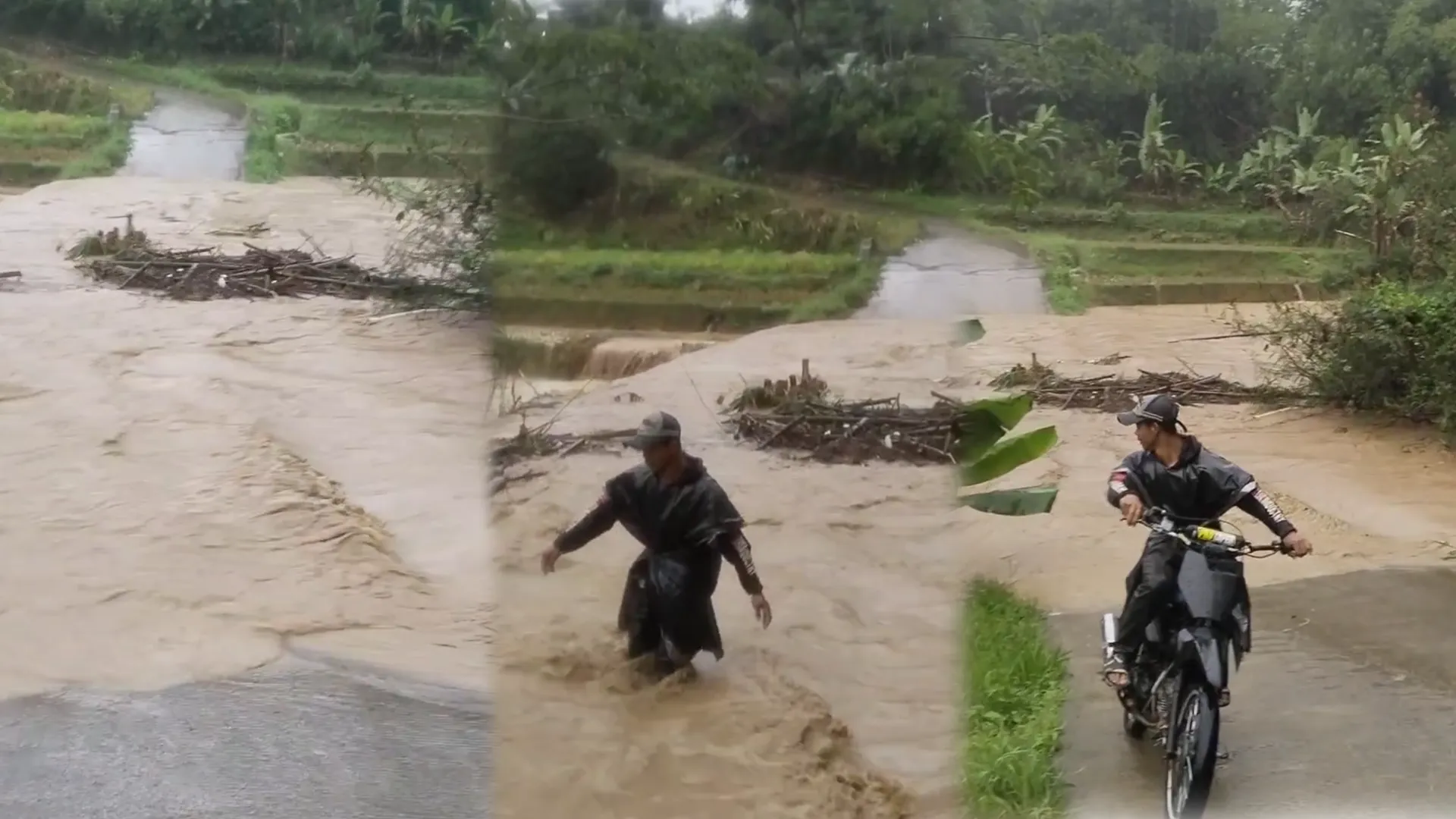 Jembatan Cigadel Diterjang Banjir, Akses Jalan Tanjungsari-Sukawangi Bogor Terputus