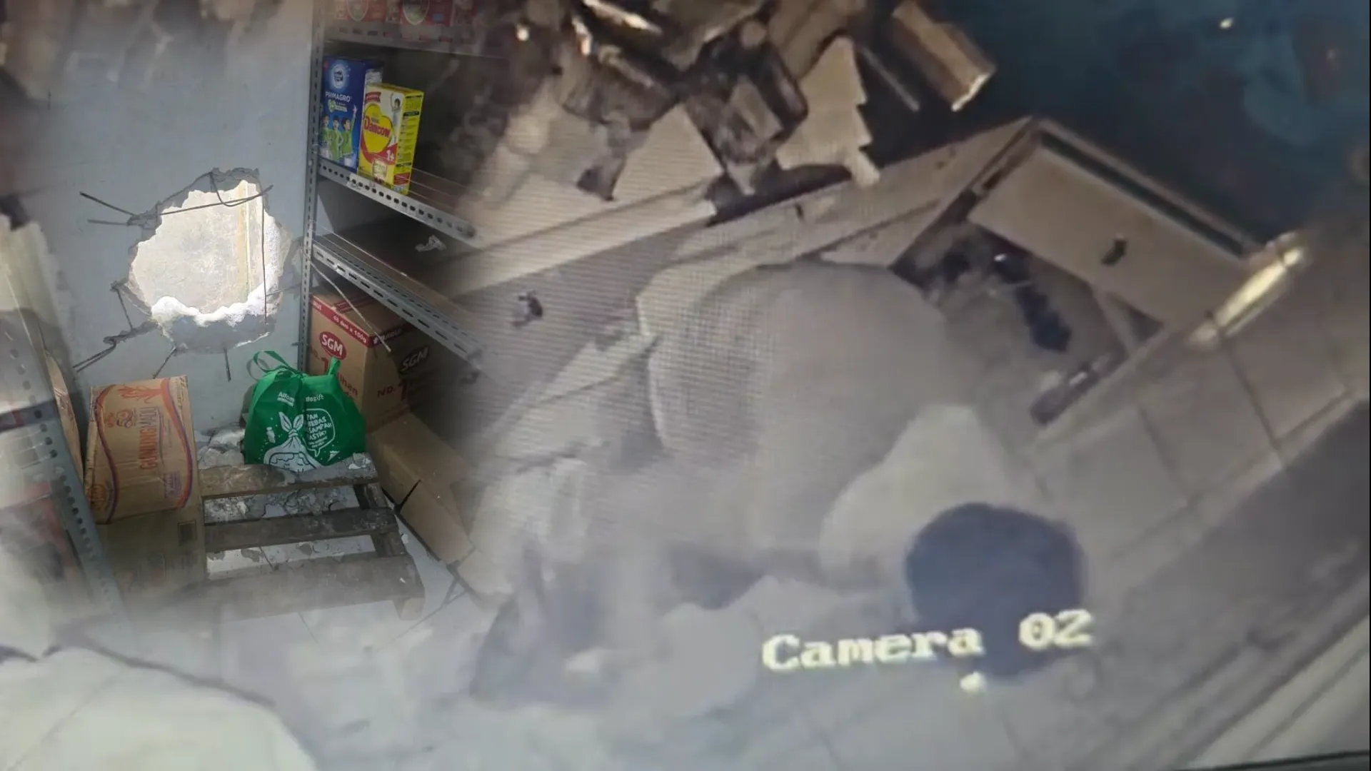 Minimarket di Gunung Sari Citeureup Dibobol Maling, Dinding Jebol dan Rugi Rp30 Juta