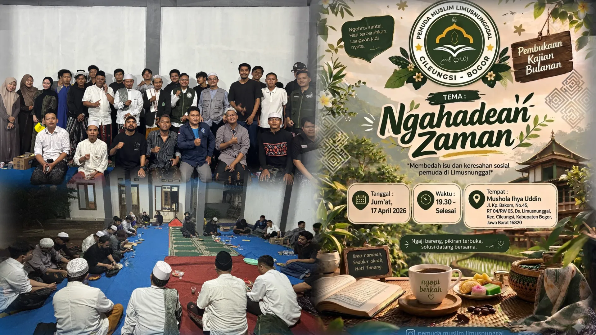 Ngahadean Zaman: Pemuda Muslim Limusnunggal Cileungsi Bedah Isu Sosial Lewat Dialog Reflektif