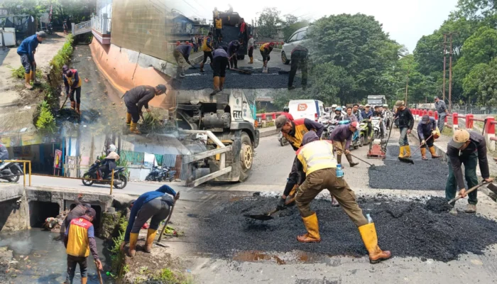 UPT Jalan Jembatan Wilayah IX Cileungsi Lakukan Pemeliharaan Jalan di Kecamatan Citeureup