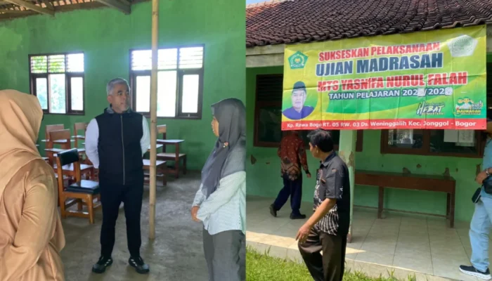 Instruksi Bupati Bogor; Dinas Pendidikan Salurkan Bantuan Perbaikan Fasilitas di MTs Yasnifa Nurul Falah Jonggol