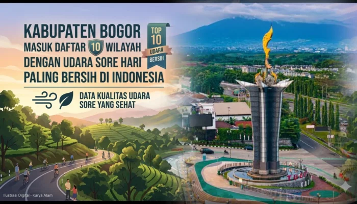 Kabupaten Bogor Masuk Daftar 10 Wilayah dengan Udara Sore Hari Paling Bersih di Indonesia