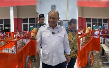 Miris!! Didepan Kepala BGN; Distribusi MBG di SDN Citaringgul 02 Babakan Madang Pakai Bak Gerobak Sampah