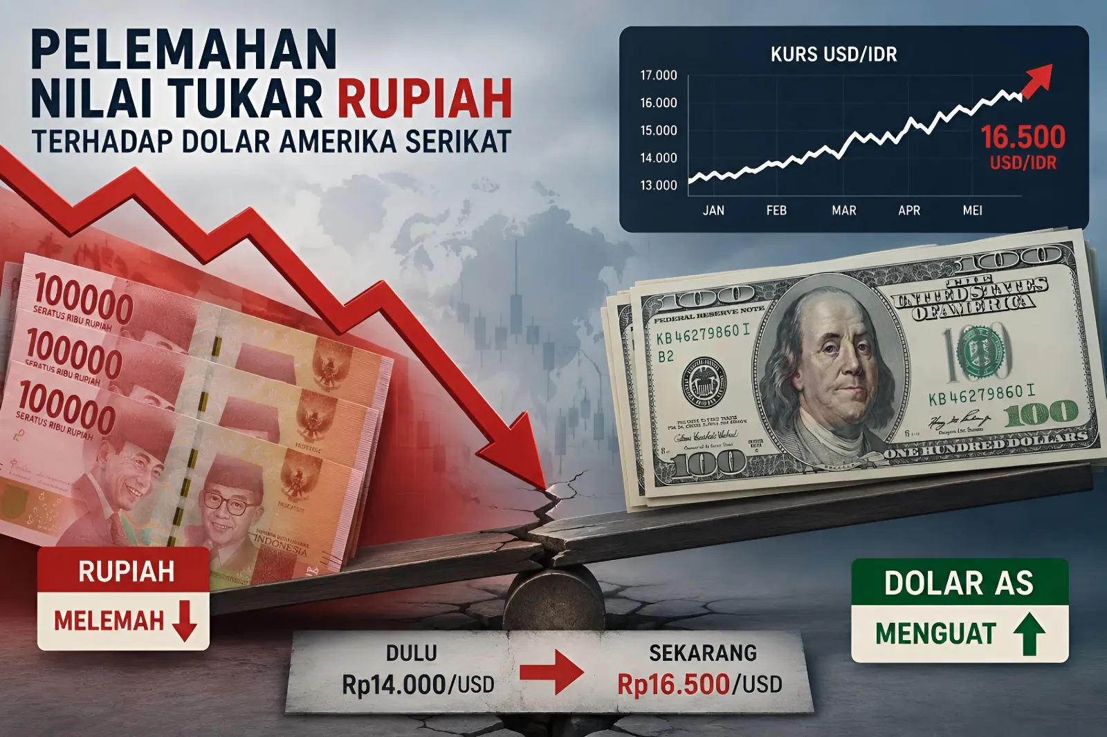 Rupiah Masih Berdarah di Tengah Tekanan Global