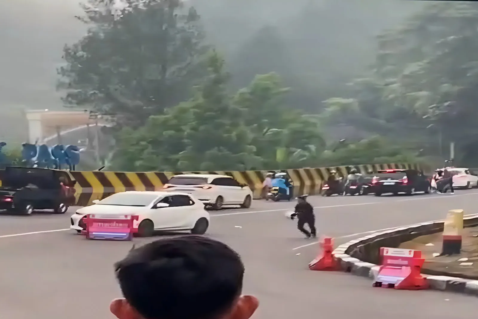 Viral! Mobil Diserang Massa di Puncak Pass Cianjur