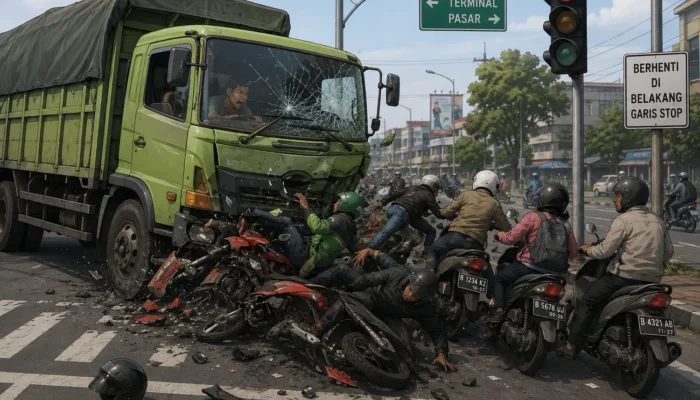 Kecelakaan Maut di Simpang Unisma Bekasi, Pengemudi Ojol Tewas