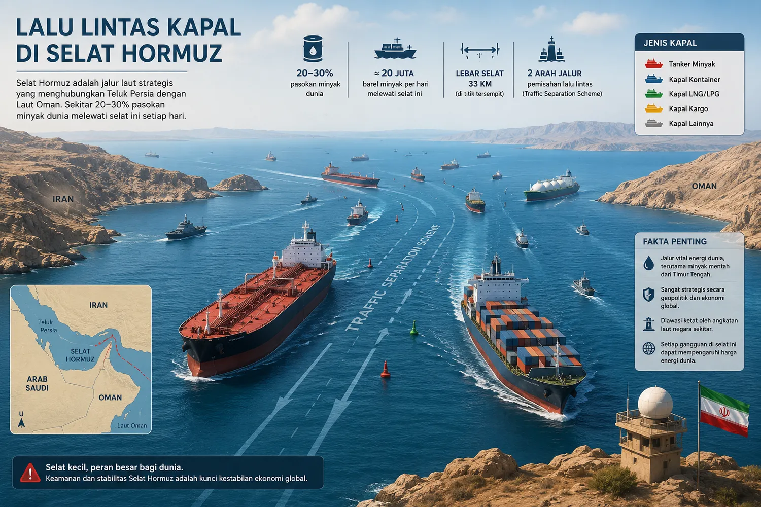 Krisis Selat Hormuz Mereda, Pasokan Energi Global Bersiap Pulih