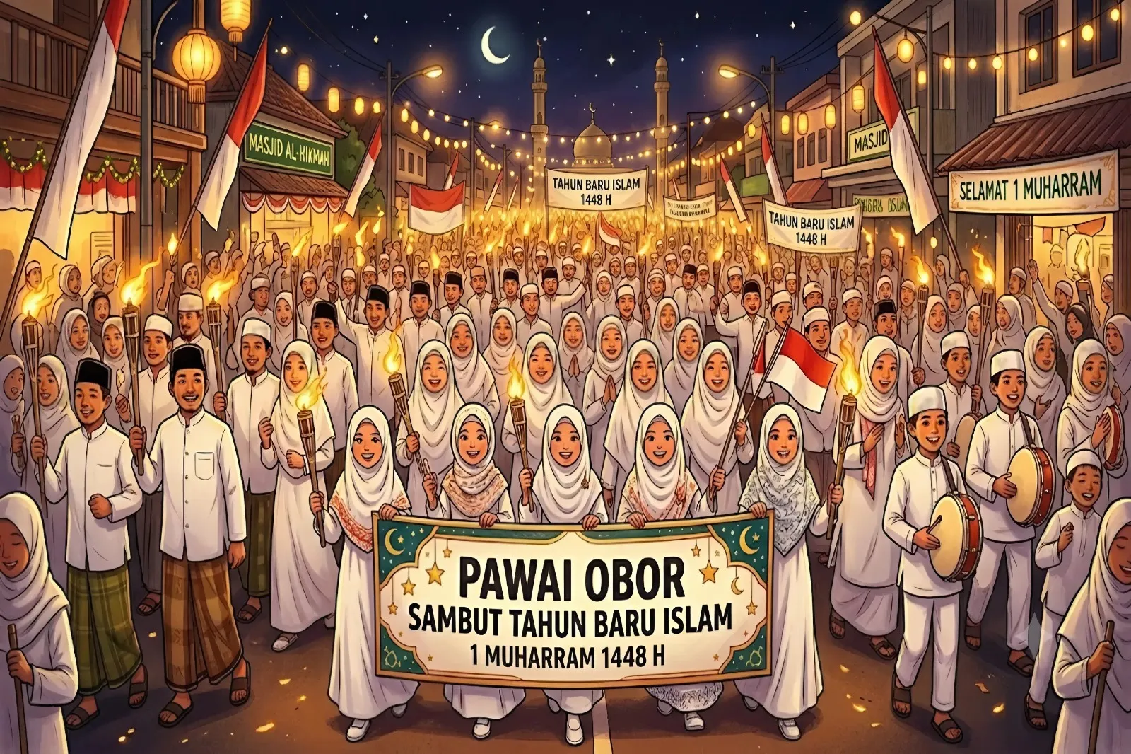 Mengapa Pawai Obor Menjadi Tradisi Tahun Baru Islam?