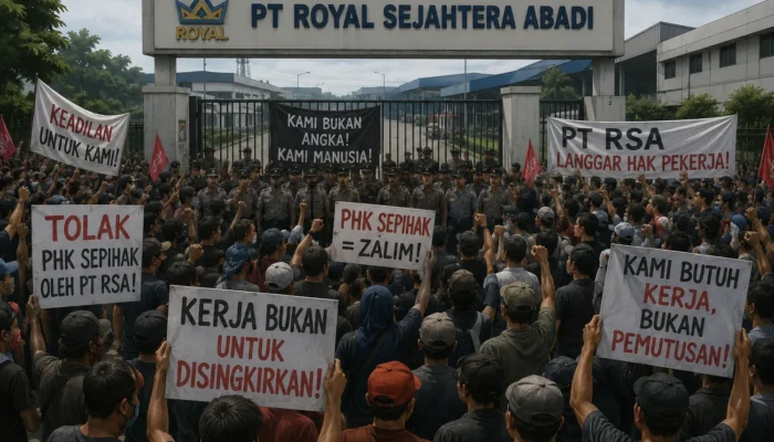 PT Royal Sejahtera Abadi Dikepung Warga Cibacang Bandung Barat