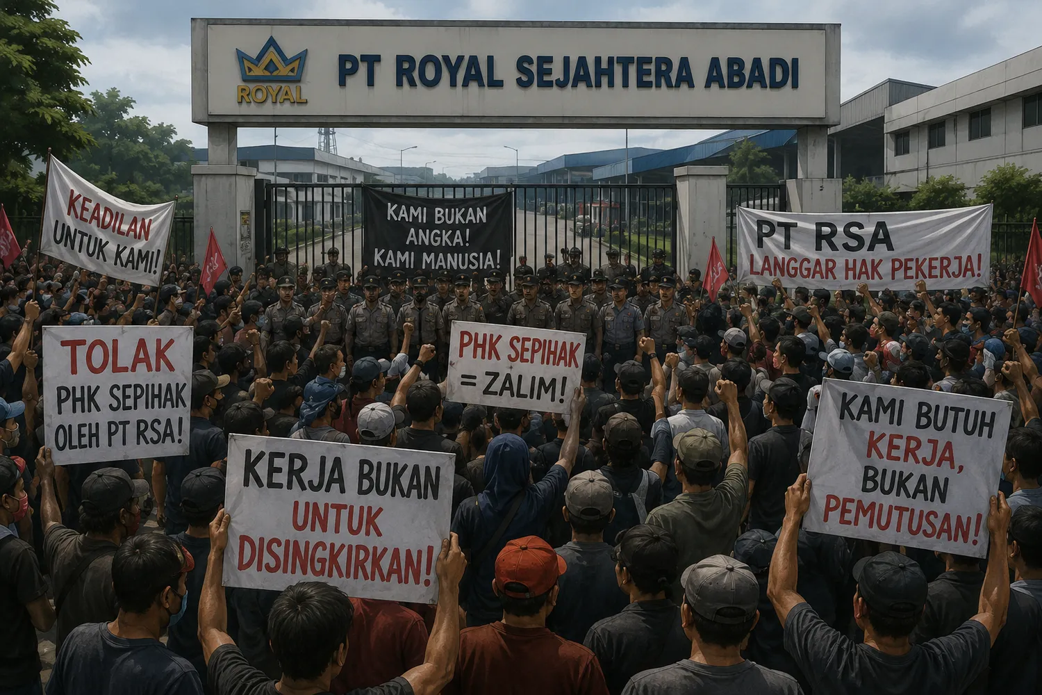 PT Royal Sejahtera Abadi Dikepung Warga Cibacang Bandung Barat