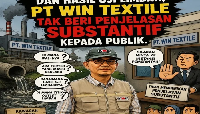 PT Win Textile Purwakarta Enggan Menjawab Substansi Pengelolaan Limbah