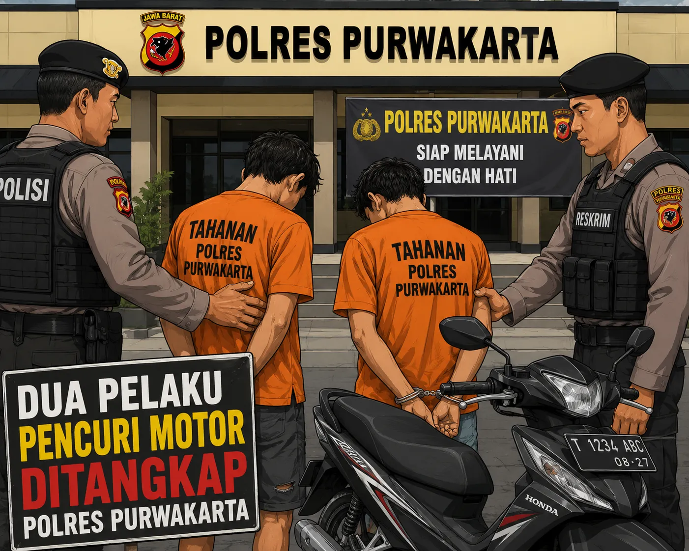 Polres Purwakarta Ringkus Komplotan Curanmor
