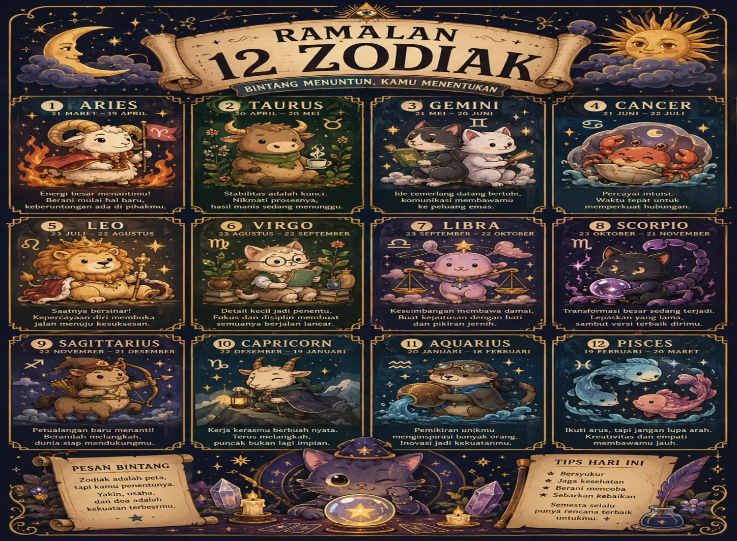 Ramalan Zodiak Sabtu 20 Juni 2026: Peluang Karier Terbuka, 5 Zodiak Ini Diprediksi Paling Beruntung