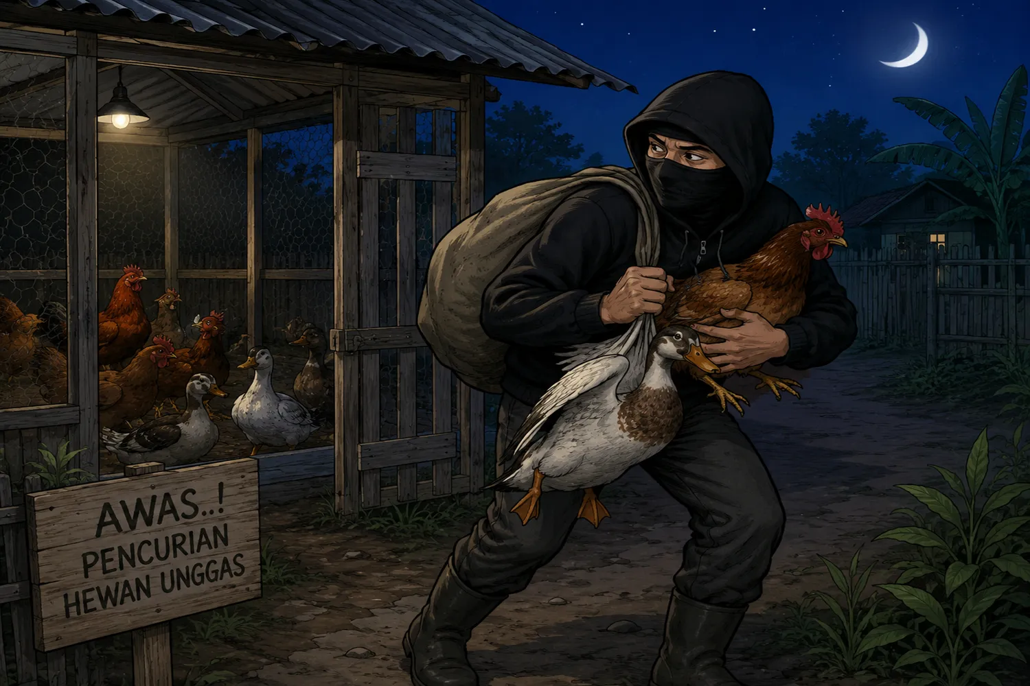 Satu Kampung di Cianjur Kehilangan Ayam dan Bebek
