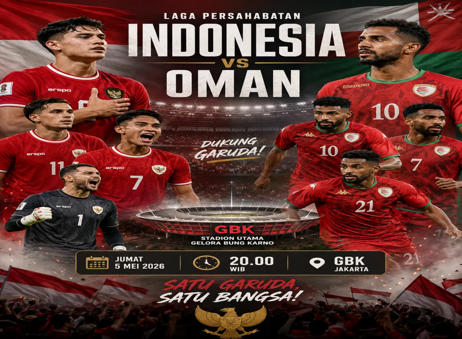 Timnas Indonesia Hadapi Oman Malam Ini, Ajang Tes Kekuatan Garuda
