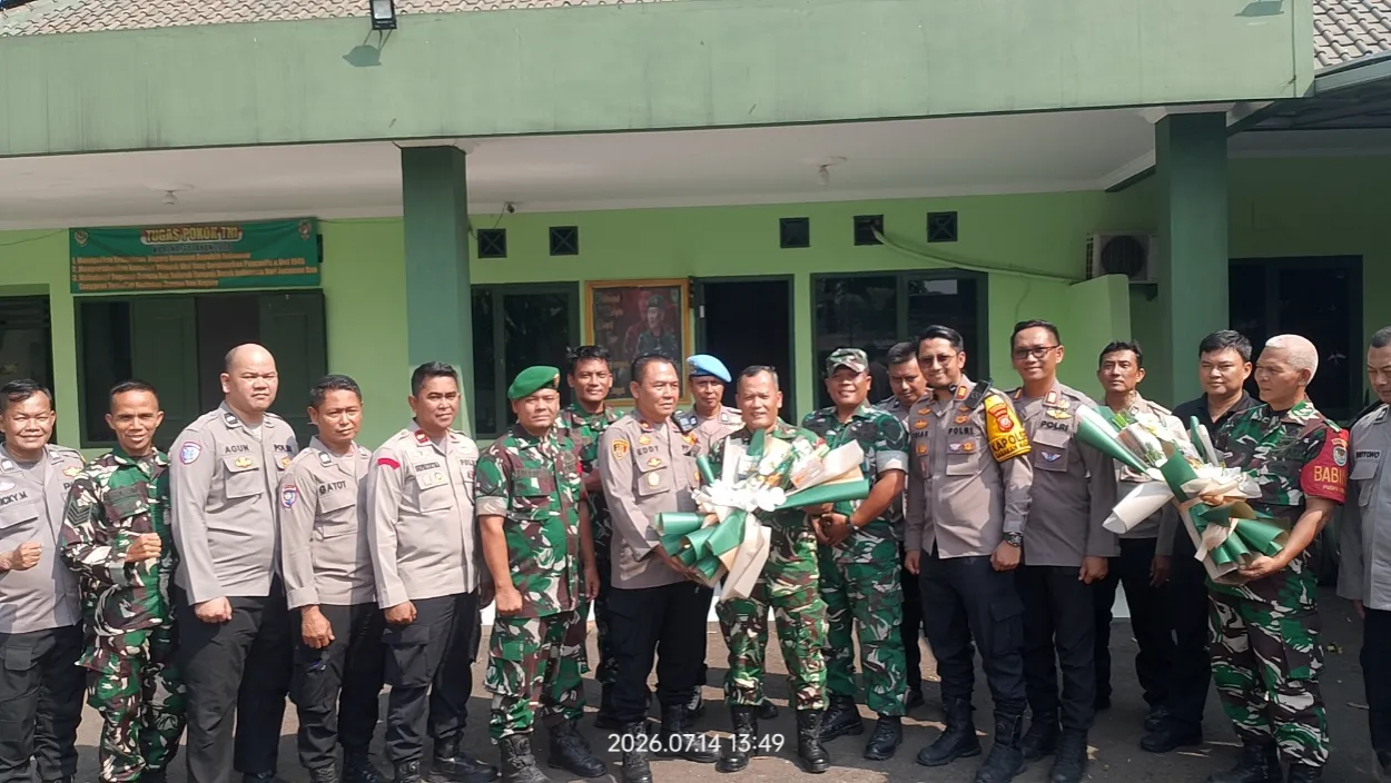 Perkuat Sinergitas TNI-Polri, Polsek Citeureup dan Babakan Madang Gelar Silaturahim Hangat ke Koramil