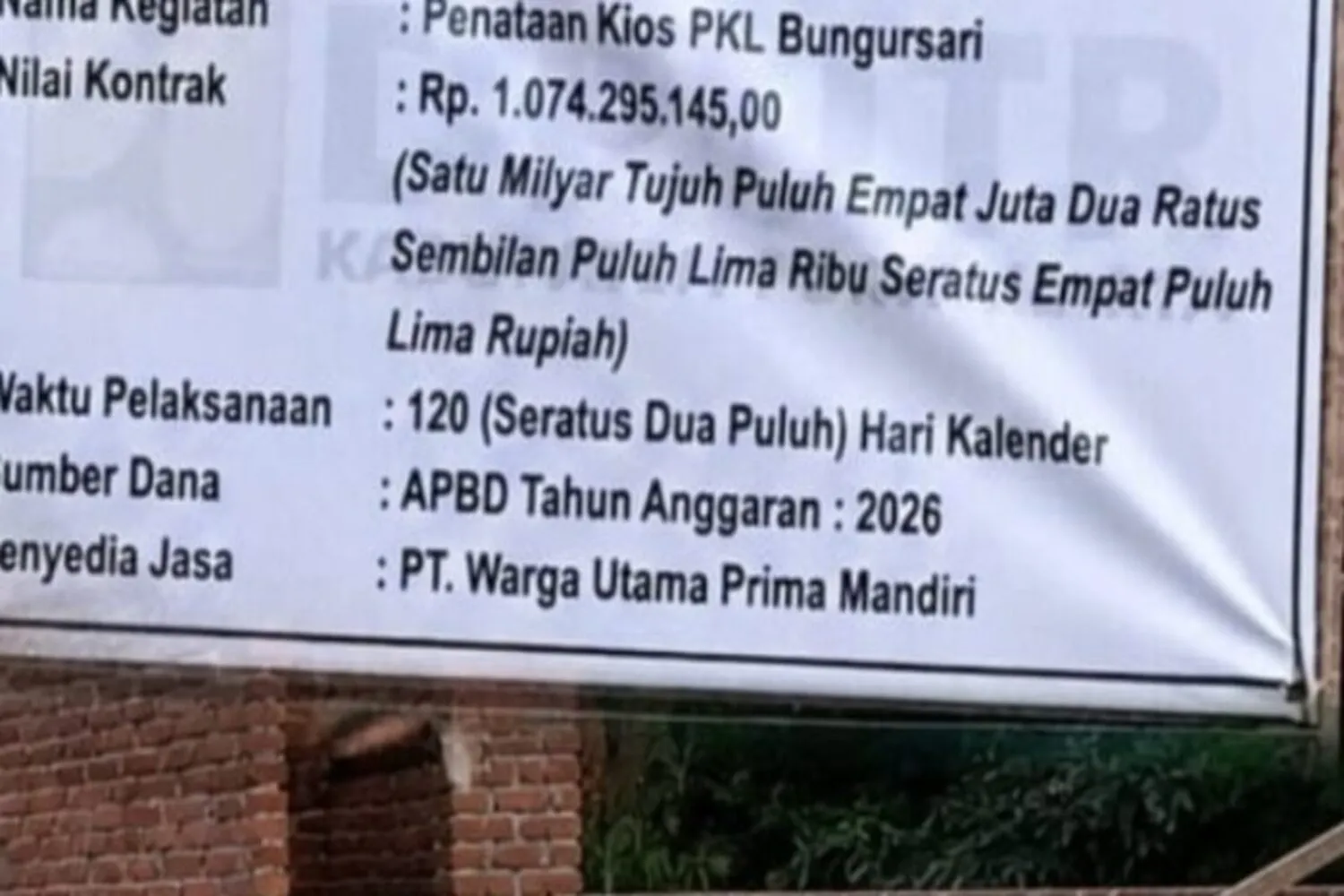 Proyek Penataan Kios PKL Bungursari Purwakarta Rp 1 Miliar Lebih Disorot, Dugaan Keterkaitan Pelaksana dengan Kerabat Bupati Jadi Sorotan ? 1 Proyek Penataan Kios PKL Bungursari Purwakarta Rp 1 Miliar Lebih Disorot, Dugaan Keterkaitan Pelaksana dengan Kerabat Bupati Jadi Sorotan ?