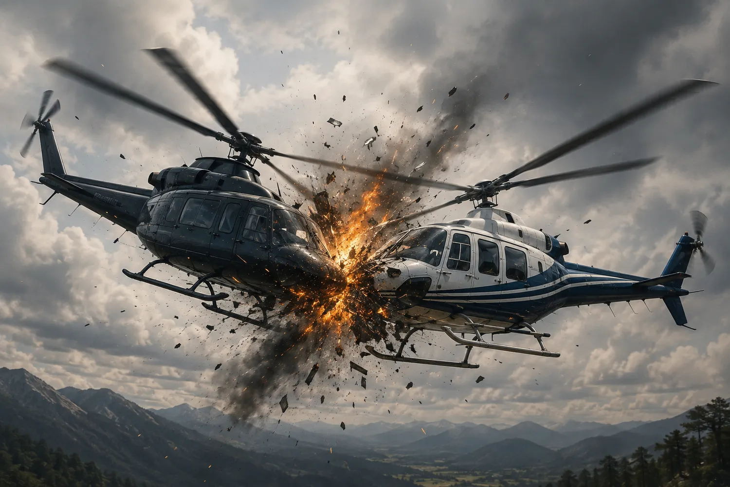 2 Helikopter Pemadam Bertabrakan di Yunani, Dua Awak Tewas