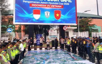Jelang Laga Indonesia vs Vietnam di Stadion Pakansari Kabupaten Bogor, 1.197 Personel Diterjunkan 3 Jelang Laga Indonesia vs Vietnam di Stadion Pakansari Kabupaten Bogor, 1.197 Personel Diterjunkan