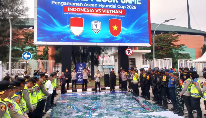 Jelang Laga Indonesia vs Vietnam di Stadion Pakansari Kabupaten Bogor, 1.197 Personel Diterjunkan