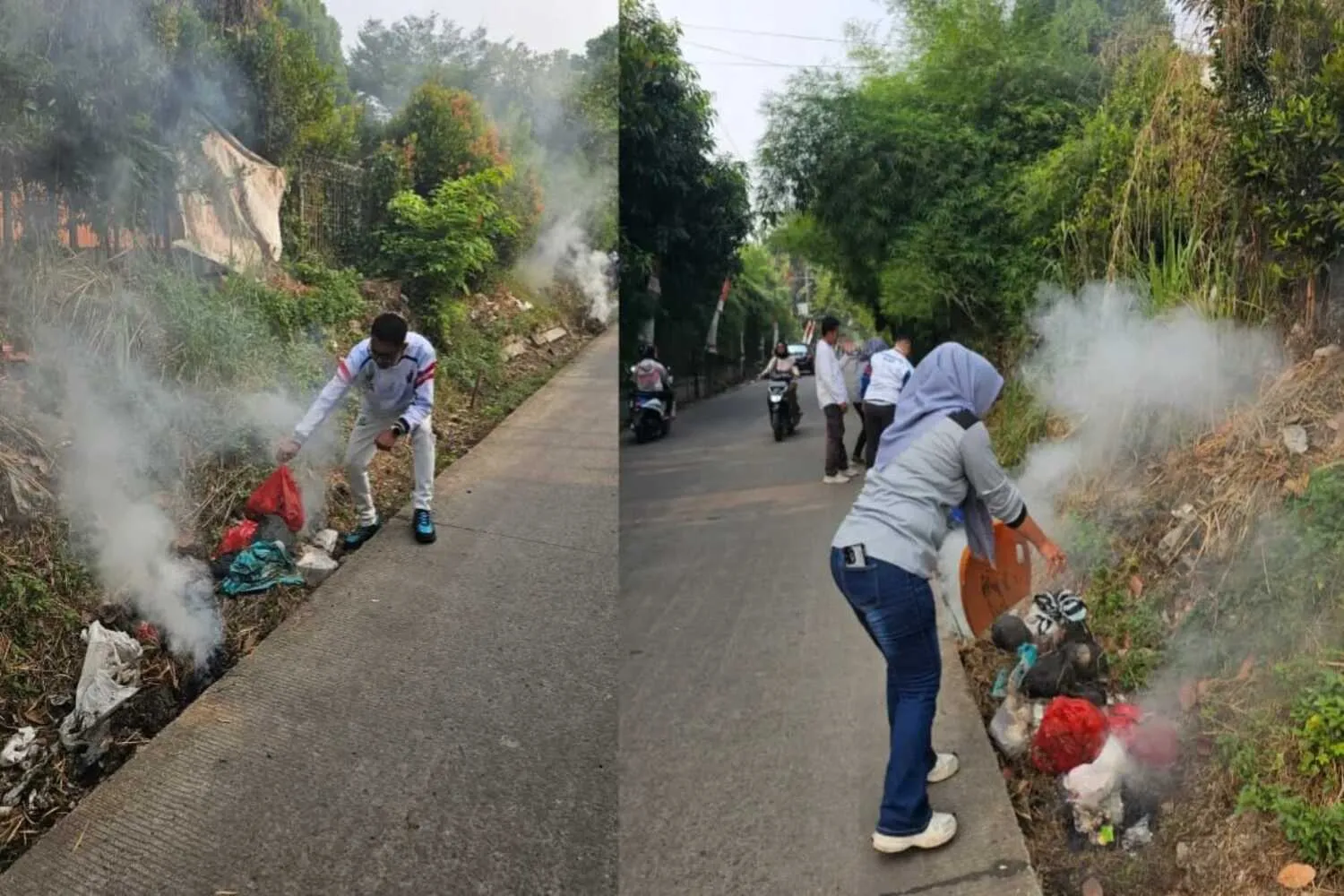 Kades Cimanggis Bojonggede Kabupaten Bogor Naik Pitam Lihat Sampah Liar Menumpuk Lagi