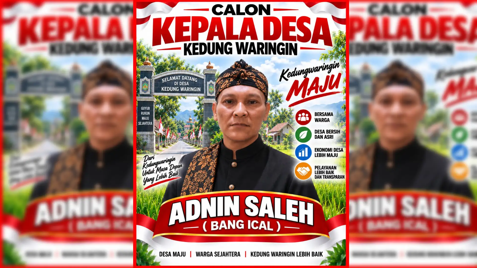 Adnin Saleh Maju Pilkades di Desa Kedungwaringin Bojonggede, Begini Visi Misinya!!
