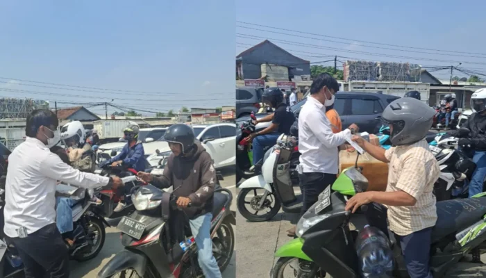 Antisipasi Bahaya Debu Vulkanik Gunung Anak Krakatau, KPP Bogor Raya dan KONI Bagikan Ribuan Masker di Kemang