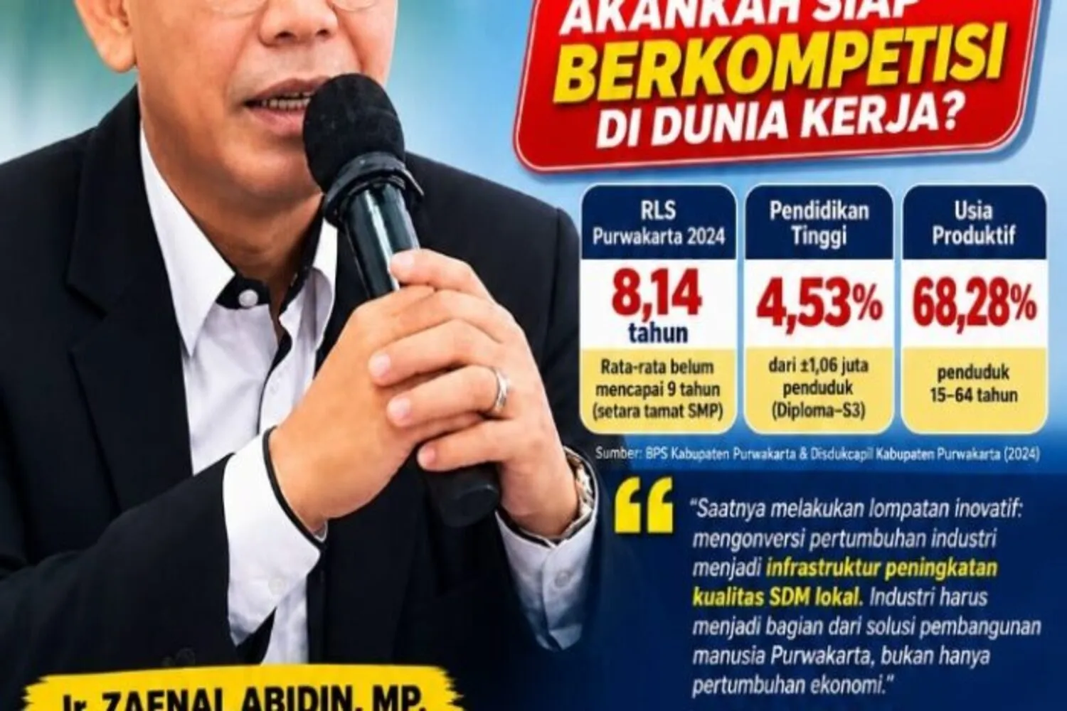 Hallo Bupati Purwakarta, RLS Hanya 8,1 Tahun : Akankah Siap Berkompetisi di Dunia Kerja ?