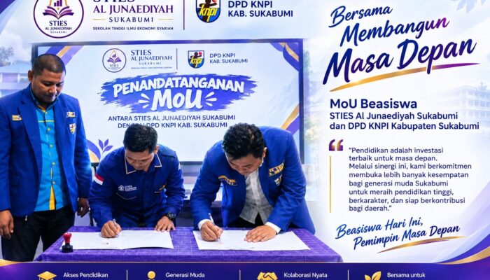 Investasi Generasi Muda: STIES Al Junaediyah dan DPD KNPI Sukabumi Teken MoU Beasiswa Kuliah