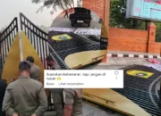 Pagar Gerbang Pemkab Bogor Roboh Diduga Dirusak Pendemo, Warganet Geram