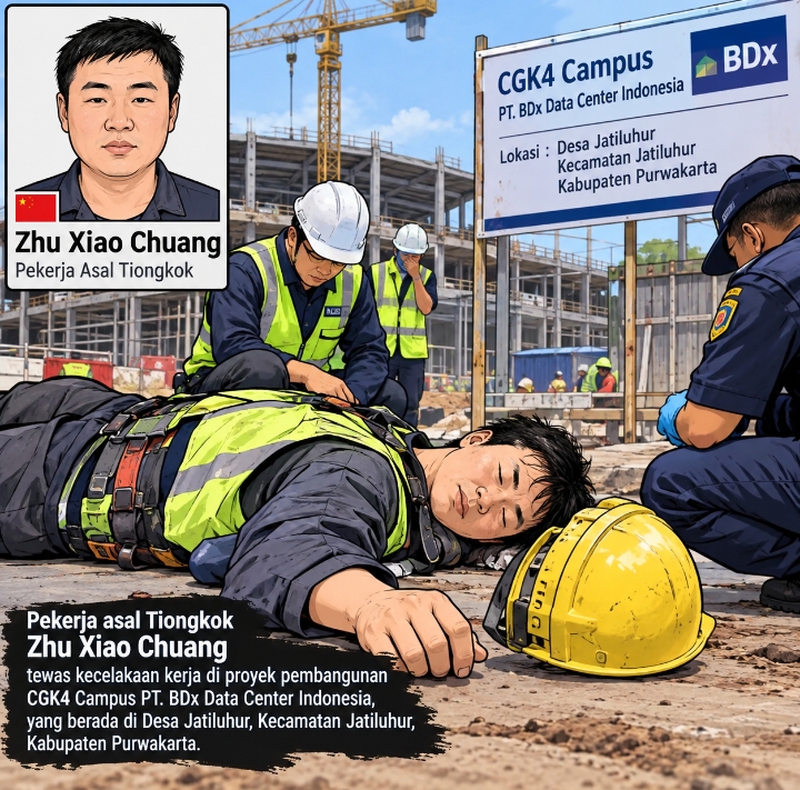 Pekerja Asal Tiongkok Diduga Tewas Kecelakaan Kerja di Proyek CGK4 Jatiluhur