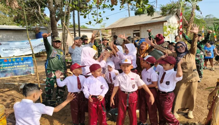 60 KK di Cikiarakebun Kabupaten Sukabumi Rasakan Manfaat Sumur Bor Program TMMD