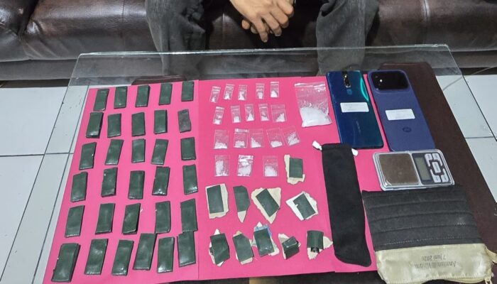 Sembunyikan Puluhan Paket Sabu Siap Edar, Warga Citamiang Diciduk Satnarkoba Polres Sukabumi Kota di Perumahan Lembursitu