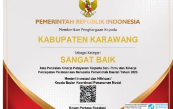 Kabupaten Karawang Raih Predikat Sangat Baik, Investasi Tembus Rp20,43 Triliun