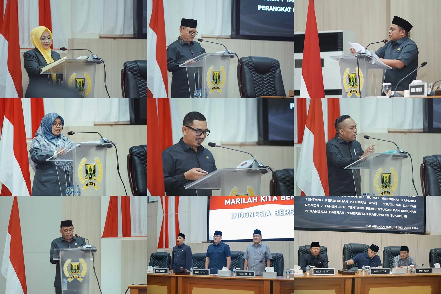 Tujuh Fraksi DPRD Kabupaten Sukabumi Sampaikan Catatan soal Perubahan SOTK
